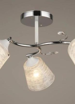 Люстра декоративна sirius b c1423/3 ch+wt на 3 плафони