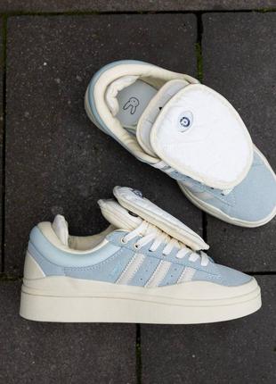 Adidas campus x bad bunny blue white8 фото