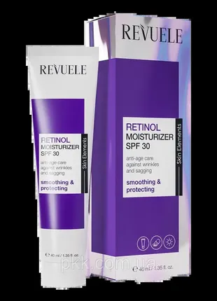 Увлажняющий дневной крем для лица с spf30 revuele retinol, 40 мл