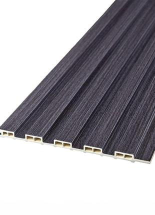 Декоративная рейка wpc стеновая графит 3000*150*9мм (d) sw-00001871