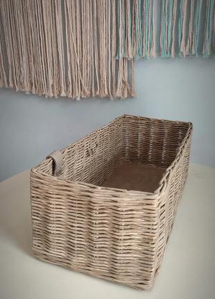 Корзина для хранения из бумажной лозы ручной работы под заказ