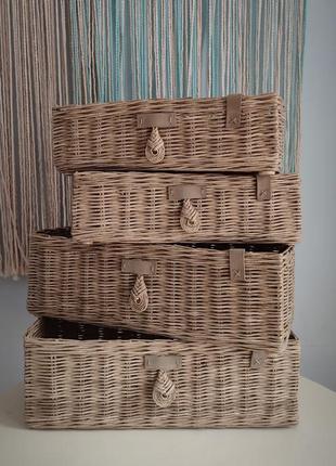 Корзина для хранения из бумажной лозы ручной работы под заказ