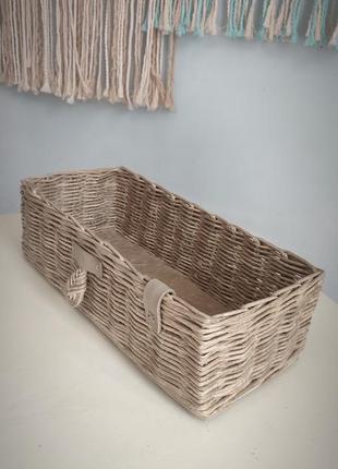 Корзина для хранения из бумажной лозы ручной работы под заказ