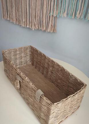 Корзина для хранения из бумажной лозы ручной работы под заказ