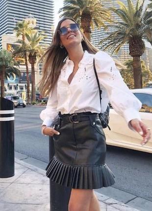 Спідниця кожзам zara