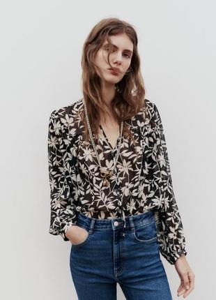 Полупрозрачная блуза zara