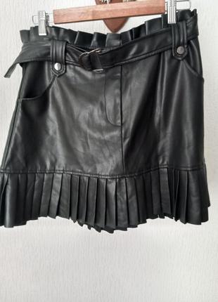 Спідниця кожзам zara3 фото