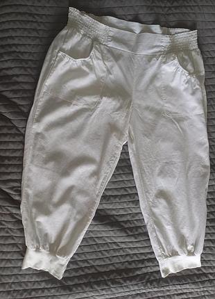 Легкие льняные бриджи l-xl