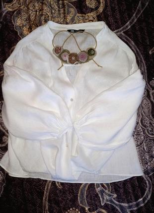 Zara , блуза лляна
