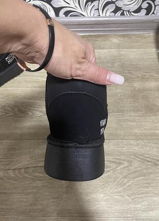 Угги черные замшевые женские, короткие угги