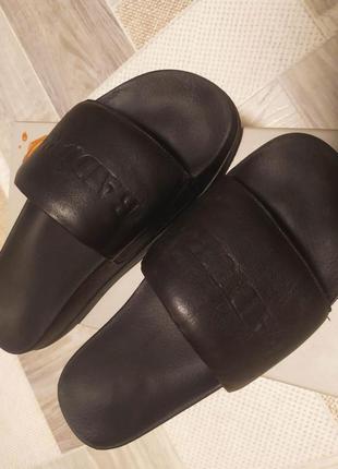 Мужские шлёпки кожа badura