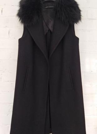Zara кардиган /жилет75%шерсть