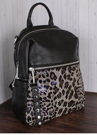 Шкіряний рюкзак-сумка