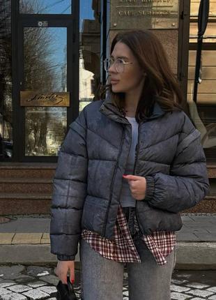 Куртка-жилетка 2 в 1 на осень, женская куртка пуфер на экопухе, осенняя дутая куртка, жилетка на осень на пуху, куртка трансформер деми, dh
