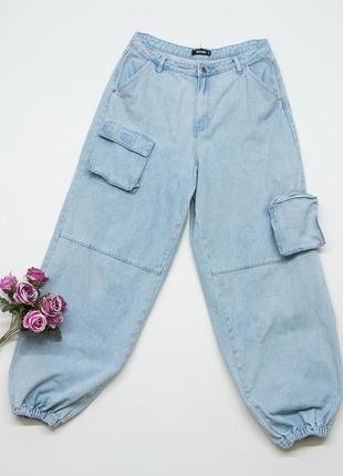 Джинсы широкие, баллоны, missguided.