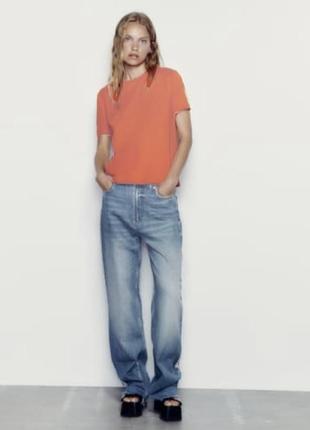 Стильная яркая хлопковая футболка zara p.l