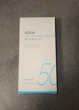 Спф сонцезахисний крем missha all-around safe block aqua sun spf50 pa