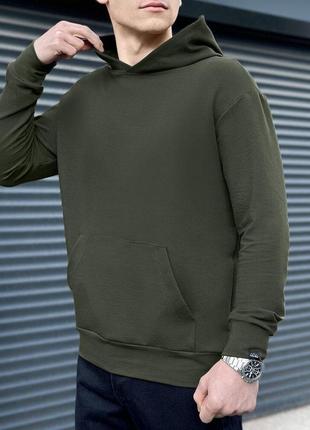 Мужское демисезонное худи с капюшоном светлый хаки pobedov 0013 фото