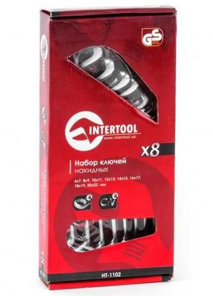 Набор ключей накидных 8 ед., 6-22 мм cr-v intertool ht-1102 r_549