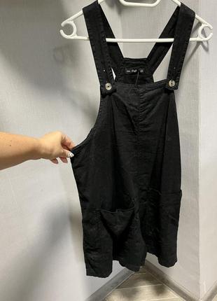 Короткий льняной комбинезон f&f
