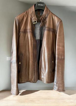 Куртка кожаная massimo dutti мужская