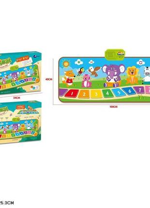 Коврик музыкальный 757-11 звуки животных, цвета, ноты, счет