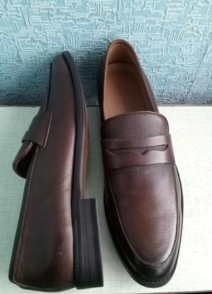 Шикарные мужские туфли лоферы marks & spenser1 фото