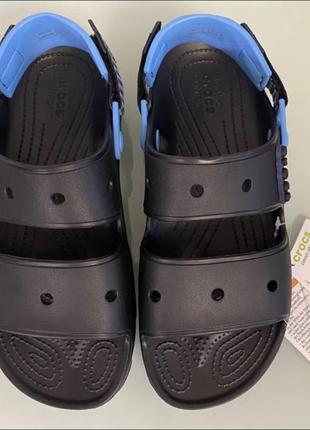 Crocs крокс класік сандалі classic sandal all-terrain black / oxygen унісекс чорні
