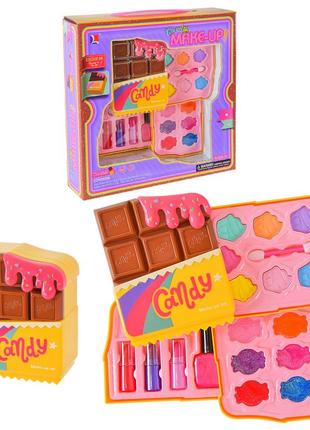 Косметика для девочки 10416a 3 яруса, тени для век, помада, лак