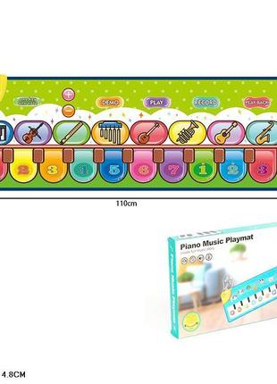 Коврик музыкальный 118-8/10 танцев., батар., 2 вида микс, изучение муз.инструмент, клавиатуры, звуки животных,