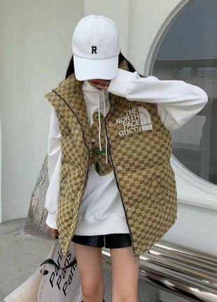 Жилетка  в стиле в стиле gucci -the north face