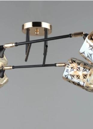 Люстра потолочная sirius b a4084/4 bk+fgd с поворотными плафонами