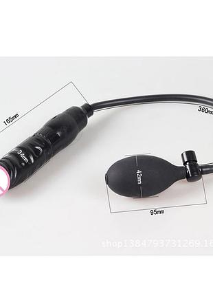 Надувной фаллоимитатор с грушей для накачки