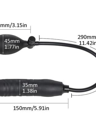 Надувной фаллоимитатор с грушей для накачки