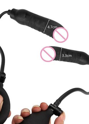 Надувной фаллоимитатор с грушей для накачки