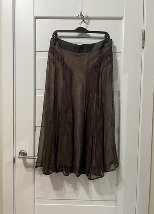 Шелковая юбка миди