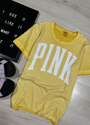 Футболка с принтом pink victoria’s secret