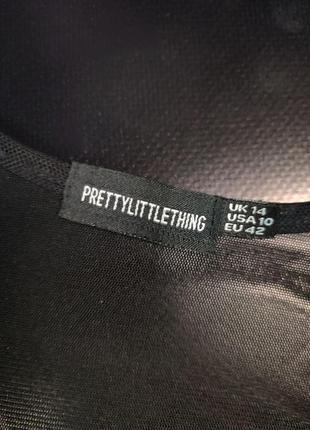 Боді сіточка з жабо prettylittlething8 фото