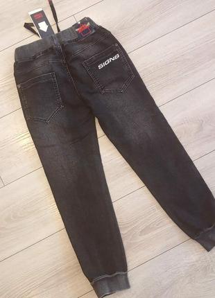 Дитячі джинси джогери стрейчеві happy house 134-176 джинсы детские джоггеры