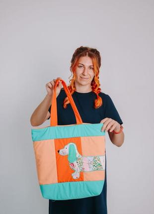 Сумка з аплікацією "такса"