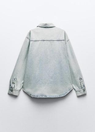Джинсова сорочка zara2 фото