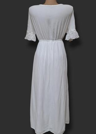 Белое платье с завязкой3 фото
