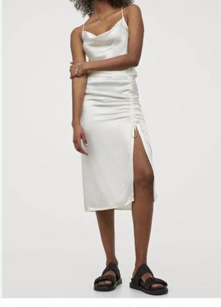 Юбка миди сатиновая h&m
