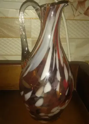 Кувшин гутное стекло