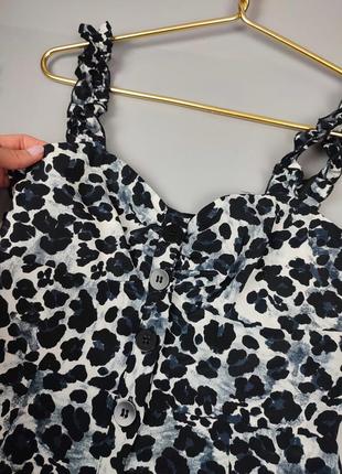 Леопардовое платье zara, красивое летнее платье zara, платье миди зара на бретельках, платье миди9 фото