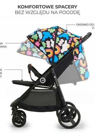 Прогулочная коляска kiderkraft grande plus happy shapes