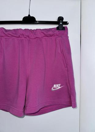 Шорти nike рожеві шортики найк спортивні хлопкові трикотаж5 фото