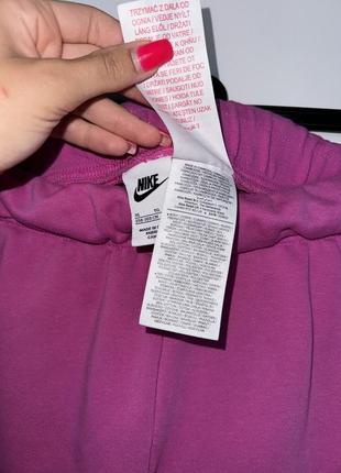 Шорти nike рожеві шортики найк спортивні хлопкові трикотаж4 фото