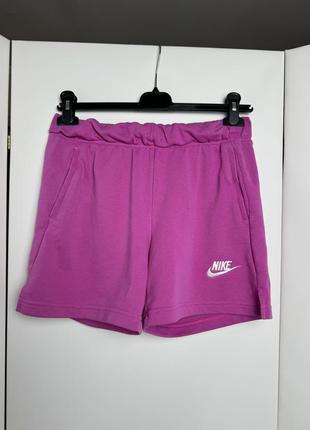 Шорти nike рожеві шортики найк спортивні хлопкові трикотаж2 фото
