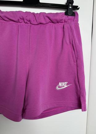 Шорти nike рожеві шортики найк спортивні хлопкові трикотаж3 фото